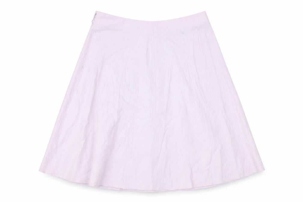 Front view of Marks & Spencer Women's Purple A-Line Skirt, size 14