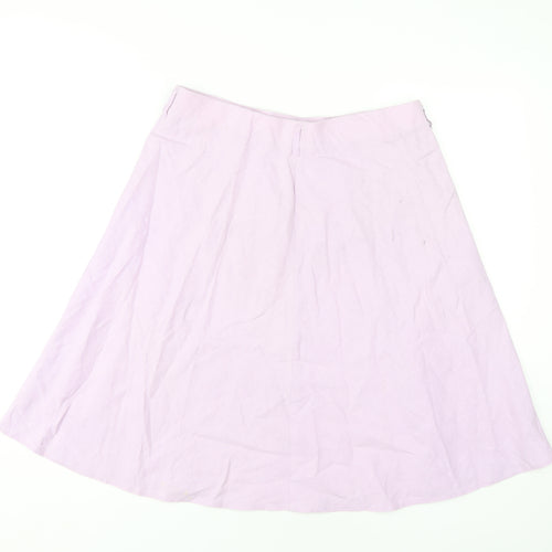 Marks and Spencer Women's Purple A-Line Skirt, Size 14