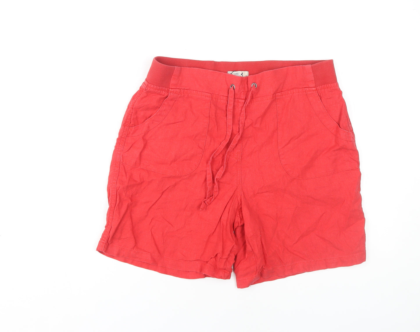 Spirit at M&Co Women's Red Linen Shorts Size 14