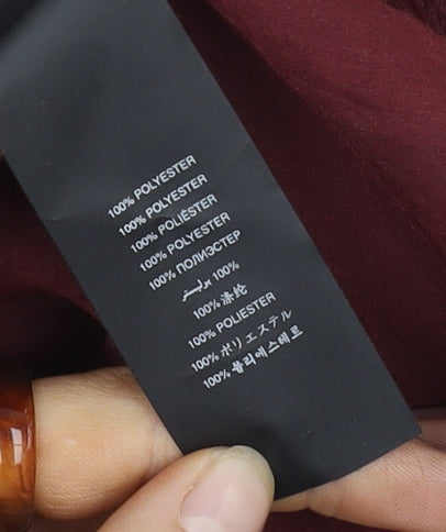 Lipsy Red Ruffle Sleeve Wrap Blouse Size 8