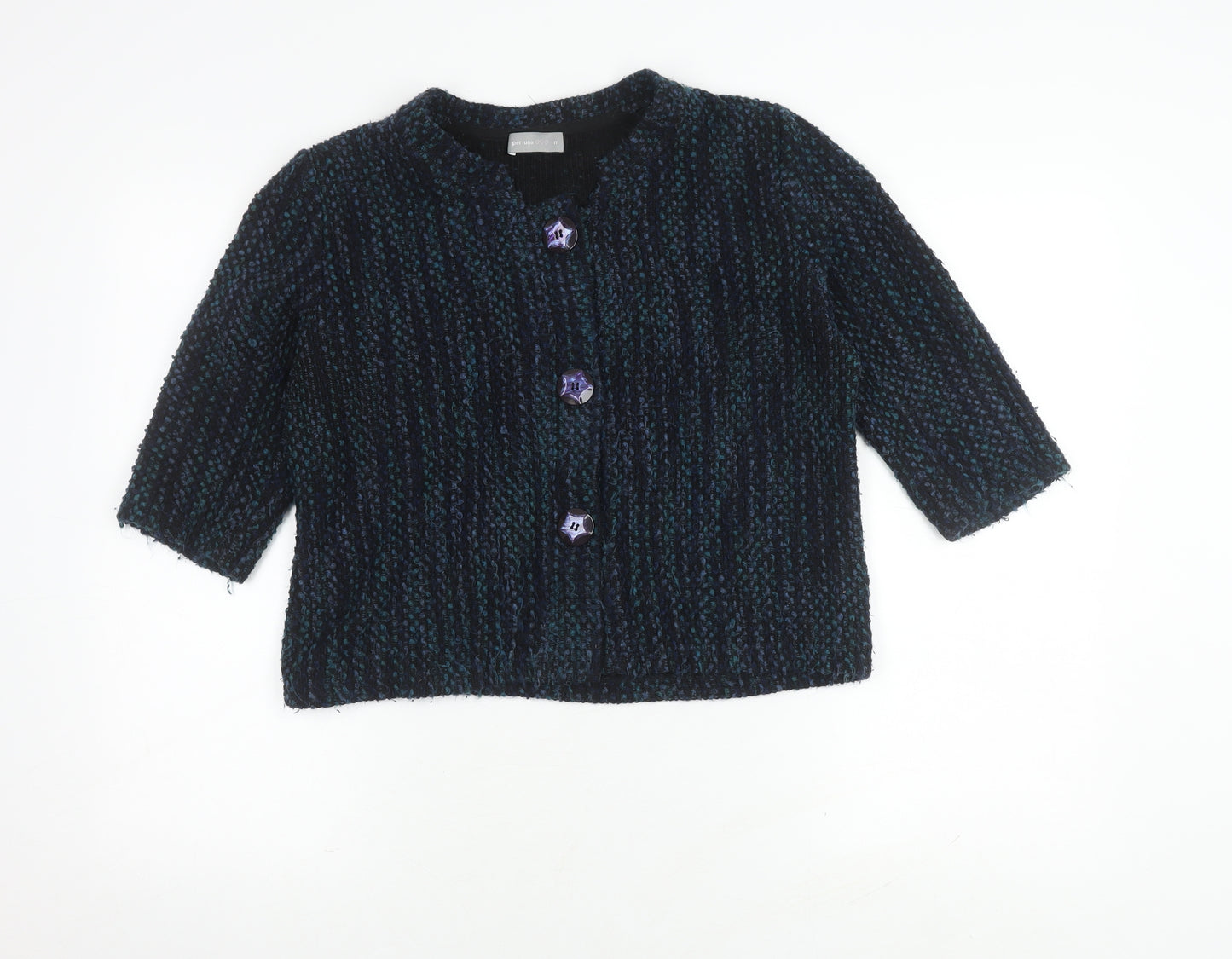 Marks and Spencer Women's Black Cardigan, M, Button Accent