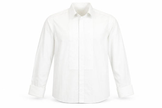 Front view of Taylor & Wright Men's Formal White Dress Shirt, size 15