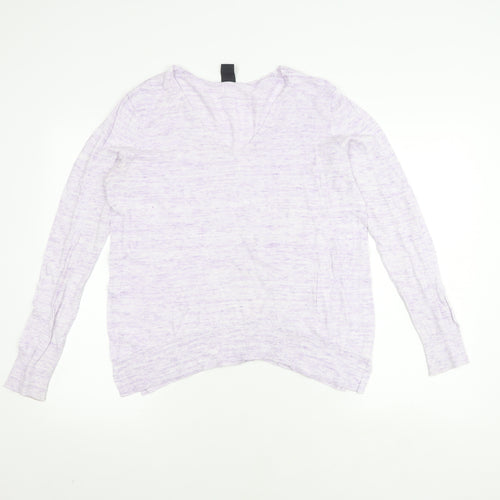GAP Women's Purple V-Neck Pullover Jumper, Size M