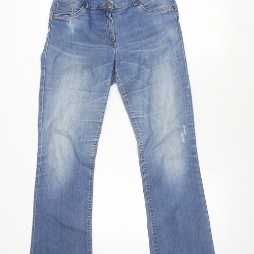 Next Women's Blue Bootcut Jeans, Size 12, Slim Fit, Shaping