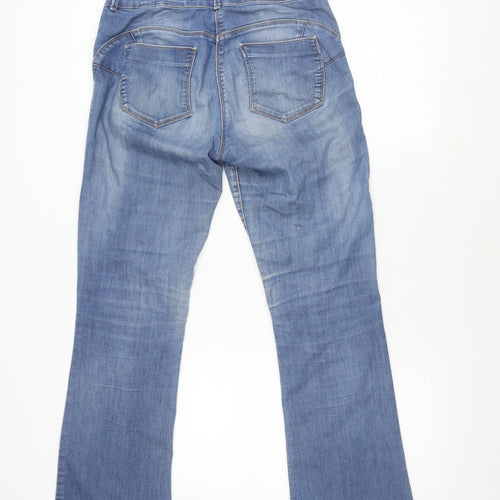 Next Women's Blue Bootcut Jeans, Size 12, Slim Fit, Shaping