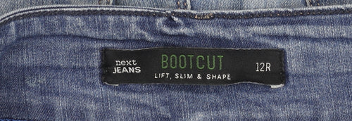 Next Women's Blue Bootcut Jeans, Size 12, Slim Fit, Shaping