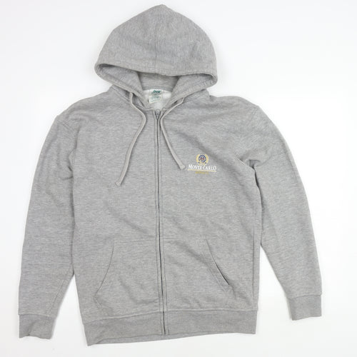 JHK Men's Grey Basic Casual Jacket, Medium, Hooded