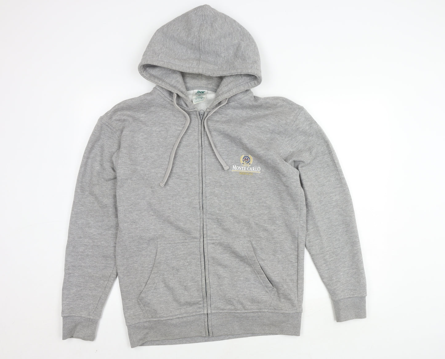 JHK Men's Grey Basic Casual Jacket, Medium, Hooded