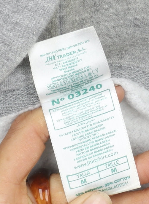 JHK Men's Grey Basic Casual Jacket, Medium, Hooded