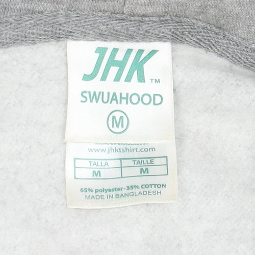 JHK Men's Grey Basic Casual Jacket, Medium, Hooded
