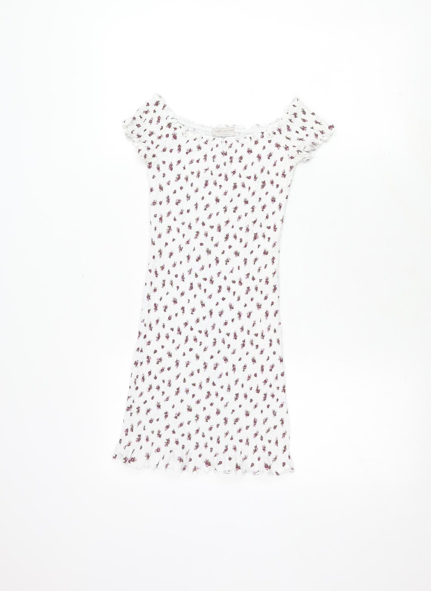 Pacific Republic Teens White Floral Dress Size 8