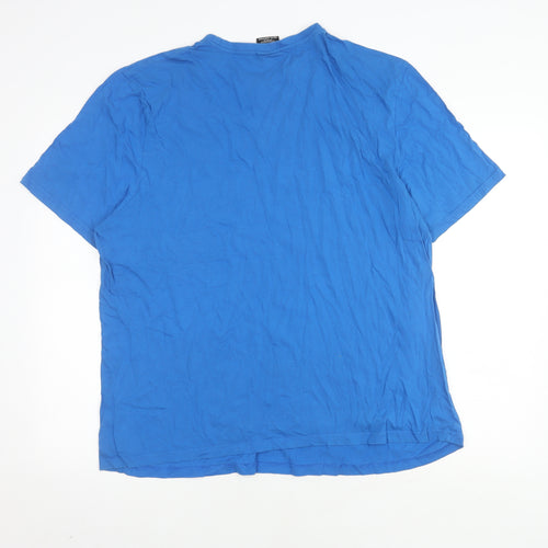 Simpsons 2XL Blue Cartoon T-Shirt Unisex Short Sleeve