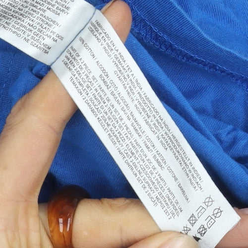 Simpsons 2XL Blue Cartoon T-Shirt Unisex Short Sleeve