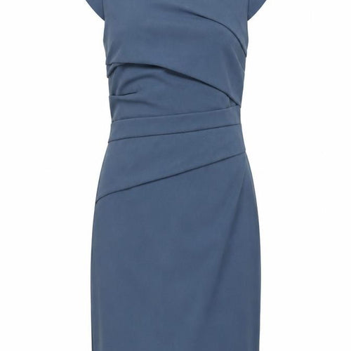Topshop Women's Blue Sheath Dress, Size 6, Off the Shoulder
