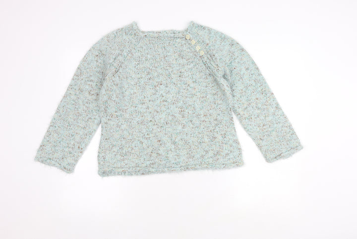 Per Una Multicoloured Teens Wool Blend Chunky Knit Jumper - Size 3