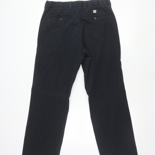 Marks and Spencer Men's Black Cotton Trousers Size 34
