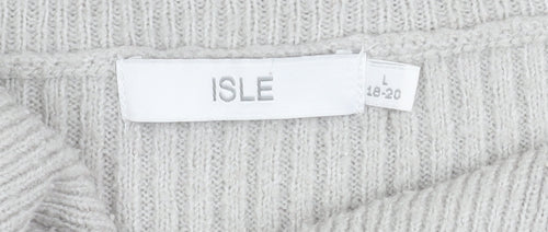 ISLE Women's Multicoloured Striped Pullover Jumper L