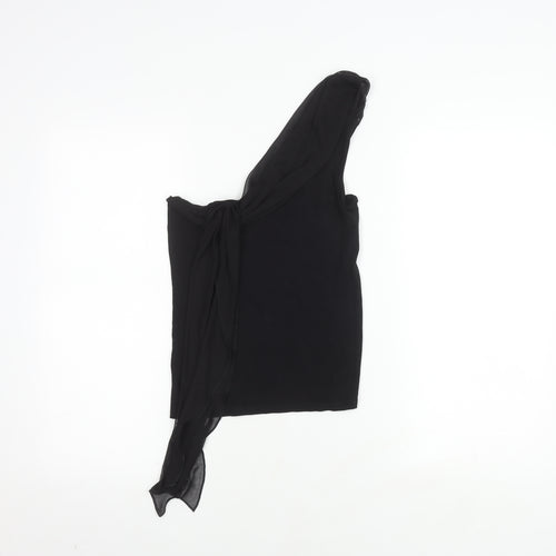 Morgan Women's Black One Shoulder Top - Size 4