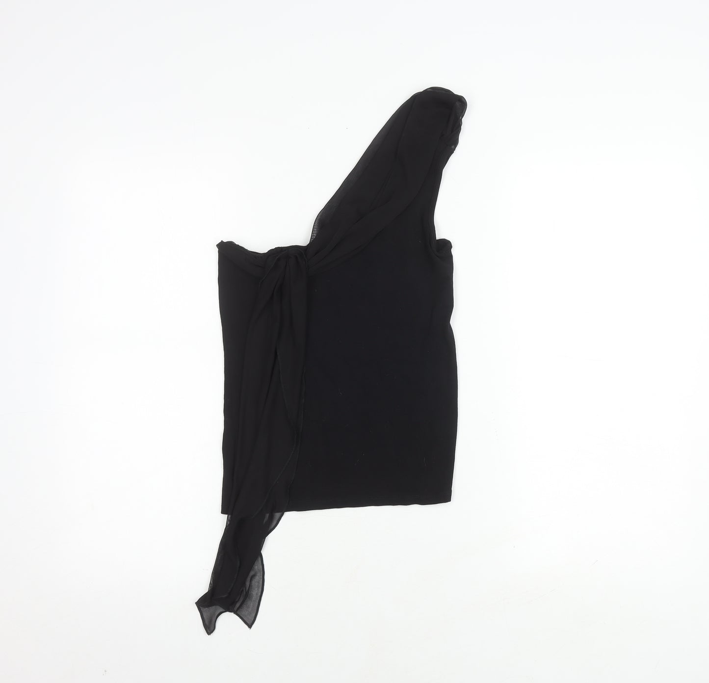 Morgan Women's Black One Shoulder Top - Size 4