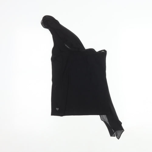 Morgan Women's Black One Shoulder Top - Size 4