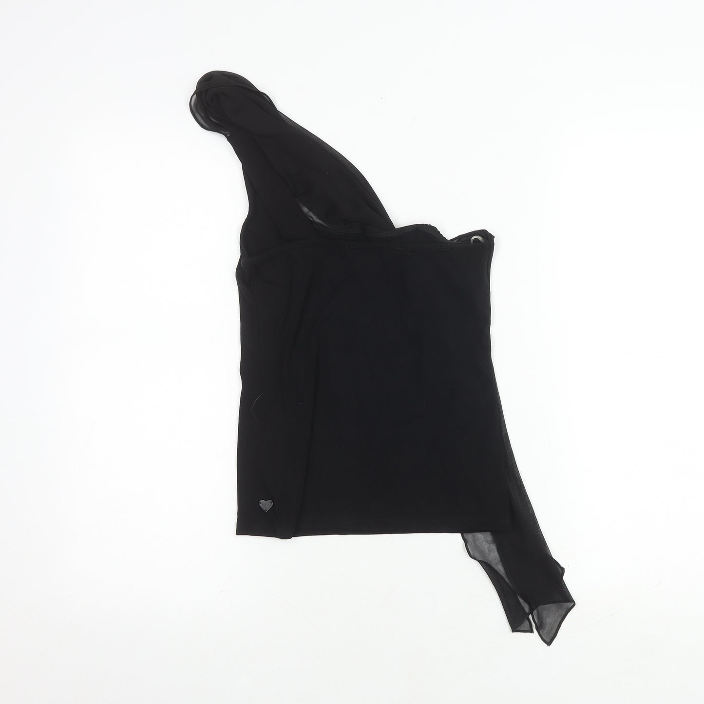 Morgan Women's Black One Shoulder Top - Size 4