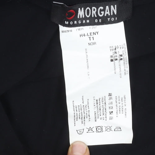 Morgan Women's Black One Shoulder Top - Size 4