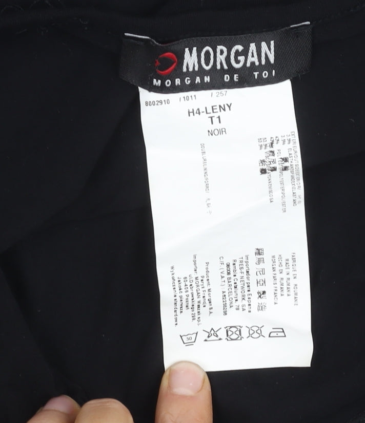 Morgan Women's Black One Shoulder Top - Size 4