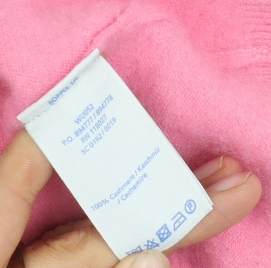 Boden Women's Pink Cashmere Cardigan, Size 14