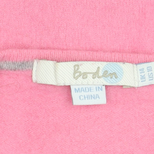 Boden Women's Pink Cashmere Cardigan, Size 14