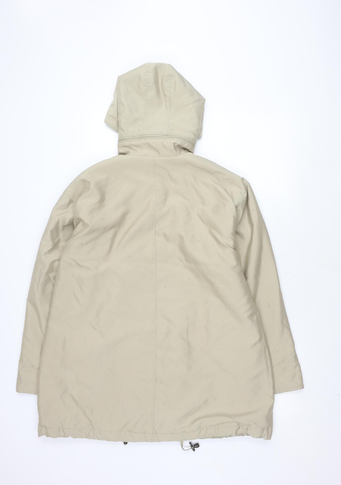 Viyella Women's Beige Hooded Rain Coat Cape Size S