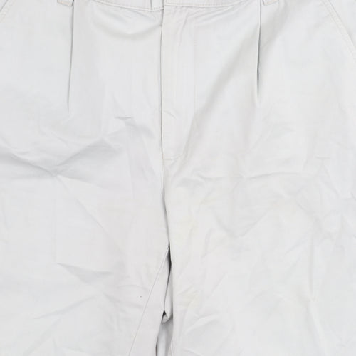 Ashworth Men's Grey Chino Shorts, Size 48, Casual Style