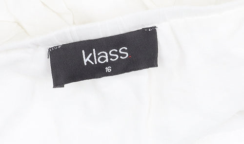 Klass Women’s White Long Skirt, Size 16, Casual Style