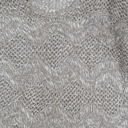 Oasis Women’s Beige Open-Knit Pullover Jumper L