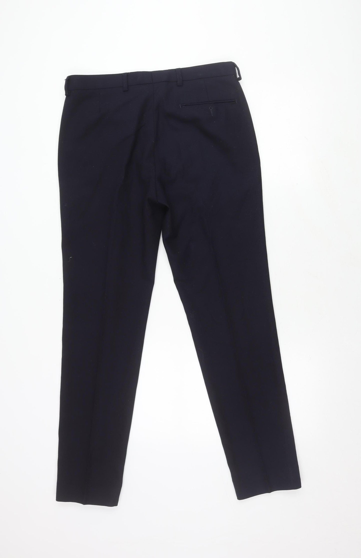 Marks and Spencer Men's Blue Slim Fit Trousers 32