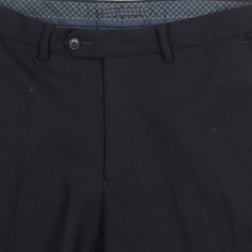 Marks and Spencer Men's Blue Slim Fit Trousers 32