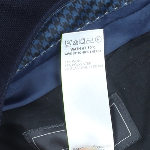 Marks and Spencer Men's Blue Slim Fit Trousers 32