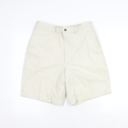 Marks and Spencer Men's Beige Chino Shorts Size 34