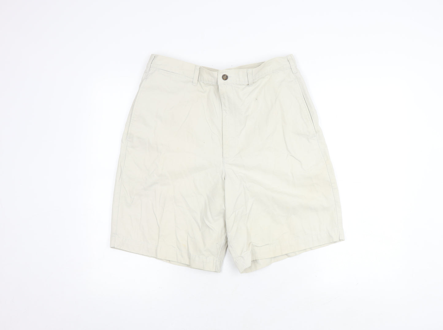 Marks and Spencer Men's Beige Chino Shorts Size 34