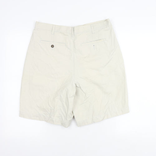 Marks and Spencer Men's Beige Chino Shorts Size 34