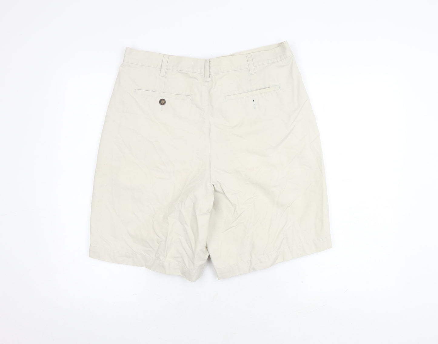 Marks and Spencer Men's Beige Chino Shorts Size 34