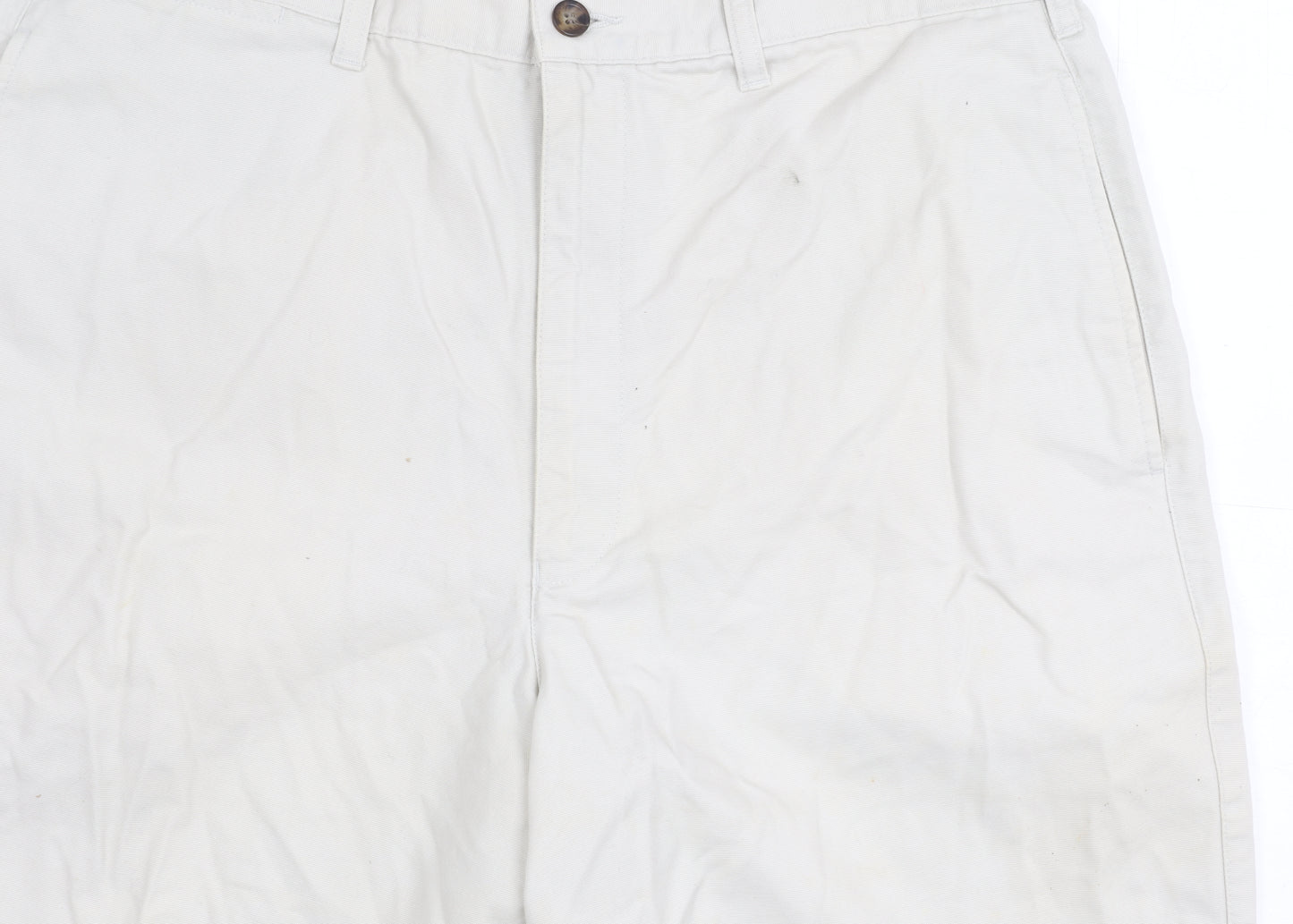 Marks and Spencer Men's Beige Chino Shorts Size 34
