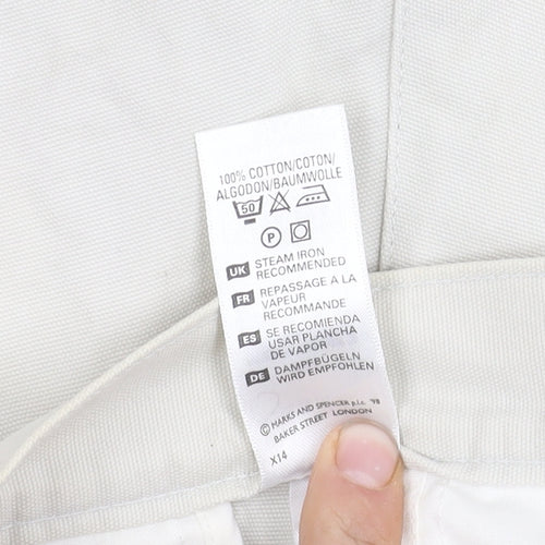Marks and Spencer Men's Beige Chino Shorts Size 34