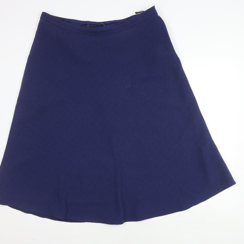 Marks and Spencer Women's Blue A-Line Skirt Size 18