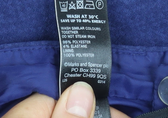 Marks and Spencer Women's Blue A-Line Skirt Size 18