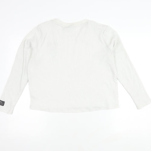 Disney Women's White Mickey Mouse Long Sleeve Top