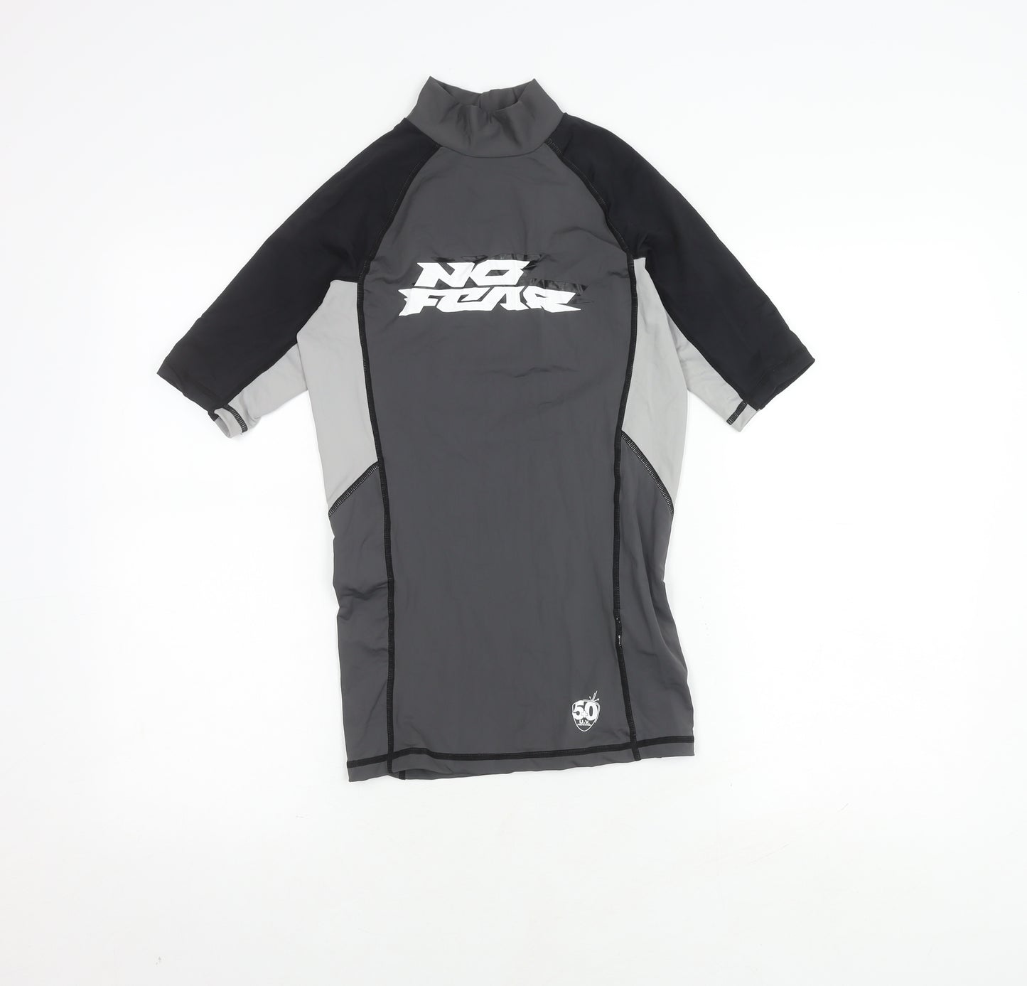 No Fear Men's Black/Grey S Athletic High Neck Pullover