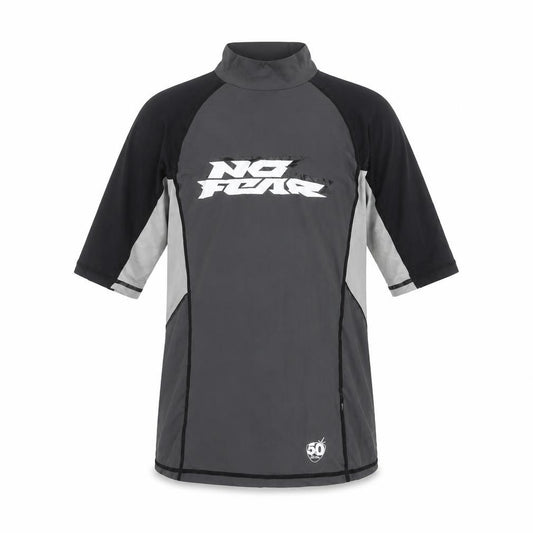 Front view of No Fear Men's Black/Grey S Athletic High Neck Pullover
