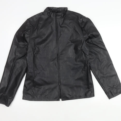 New Look Women's Black Jacket Size 14 Casual Zip
