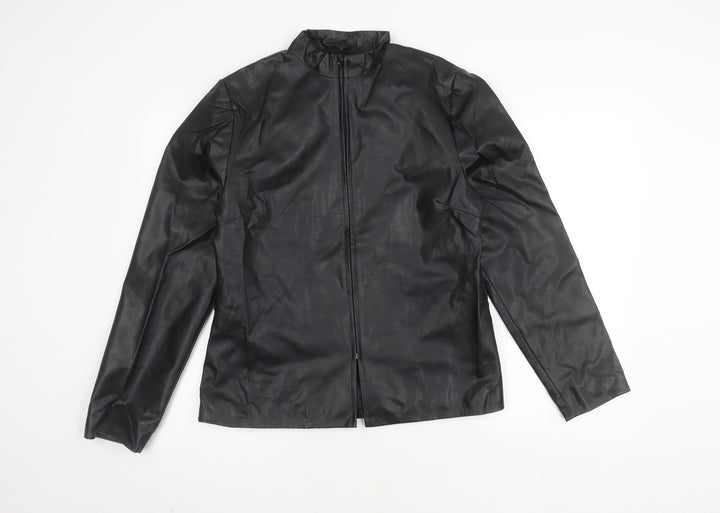 New Look Women's Black Jacket Size 14 Casual Zip