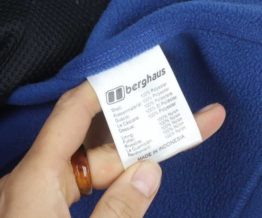 Berghaus Men's Blue Fleece Jacket M Stand-Up Collar